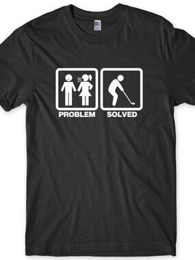 Problem Solved Golf Funny Unisex T-Shirt Golfing Graphic Tee